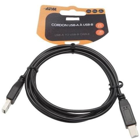 Cavo Usb 2.0 Usb-a / Usb-b - Maschio / Maschio - Nero - 1.8 M - Clip - Foto 2