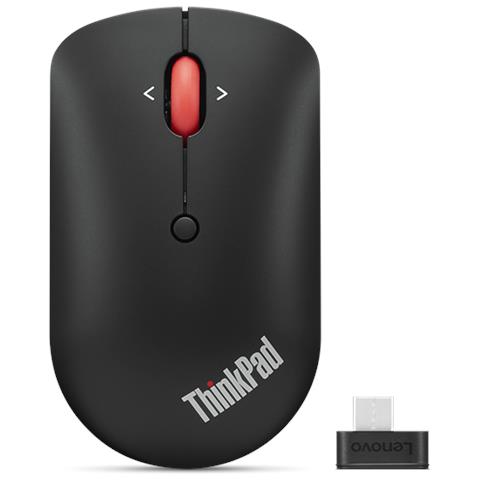 Mouse ThinkPad USB-C Wireless Compact Ottico 4 Tasti 2400 DPI Colore Nero - Foto 2