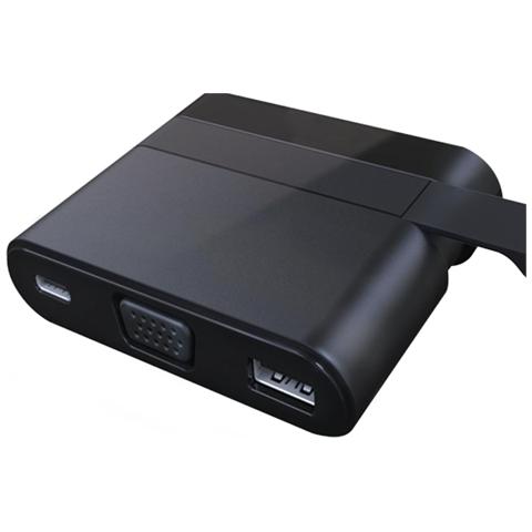 USB 3.0 Type-C to VGA + USB Mini Dock, Cavo, USB 3.1 (3.1 Gen 2) Type-C, Nero - Foto 5