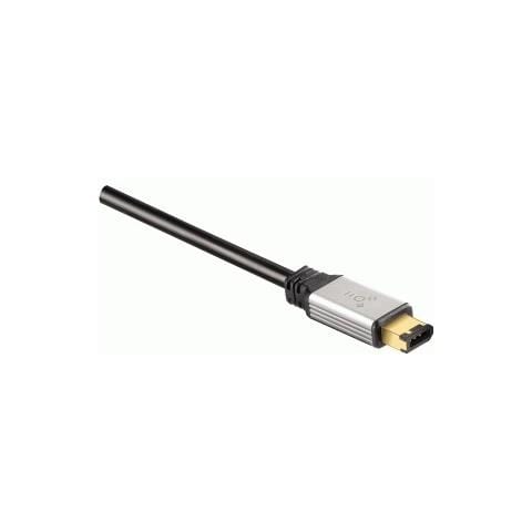 FireWire Cable, 6-pin IEEE 1394a Plug - 6-pin Plug, 2 m 2m Nero cavo firewire - Foto 1