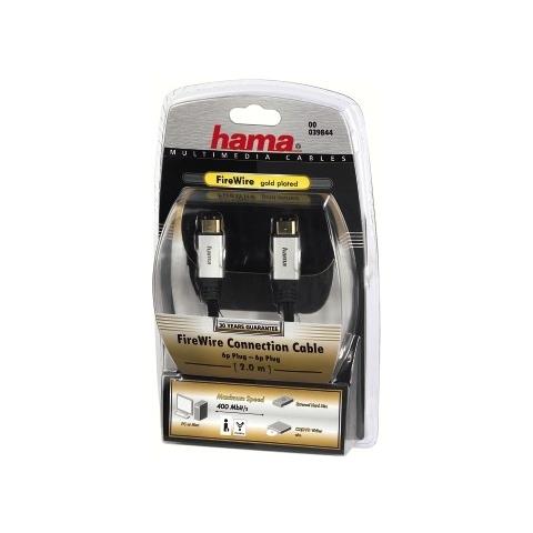 FireWire Cable, 6-pin IEEE 1394a Plug - 6-pin Plug, 2 m 2m Nero cavo firewire - Foto 3