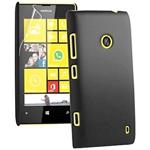 Custodia Frosted Shell Posteriore Rigida Antiscivolo Nokia Lumia 520 Black - Foto 3