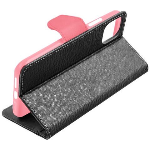 Maxy Custodia Book Orizzontale Silicone Case Per Samsung Galaxy S21+ 5g G996 Black-pink - Foto 5