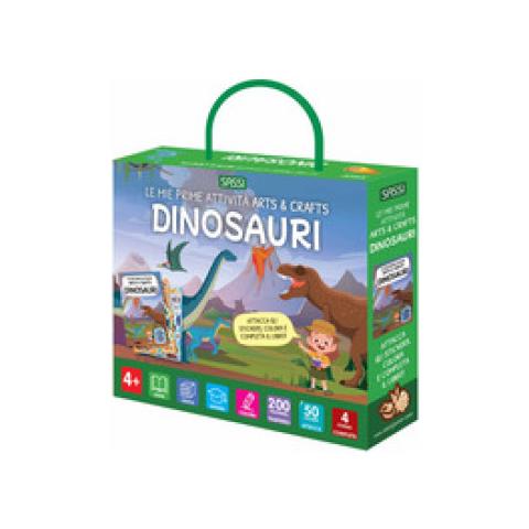Ester Tomè - I Dinosauri. Le Mie Prime Attività Arts & Crafts. Ediz. A Colori. Con 200 Trasferibili. Con 50 Adesivi - Foto 1