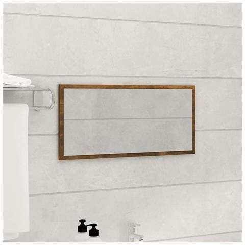 Set Mobili Da Bagno 2 Pz Rovere Fumo In Legno Multistrato - Foto 2