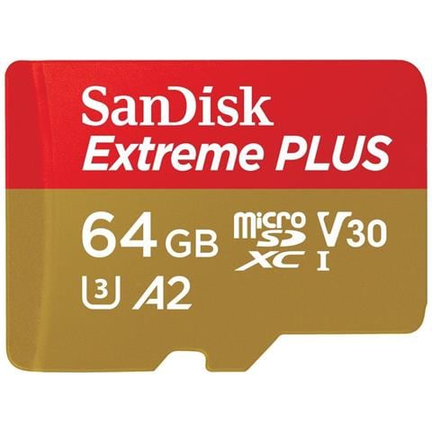 Extreme Plus Microsdxc 64gb+sd - Adapter 200mb/s 90mb/s A2 C10 V3 - Foto 1