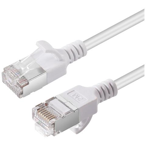 V-ftp6a03w-slim Cavo Di Rete Bianco 3 M Cat6a U /ftp [stp] (cat6a U-ftp Slim, Lszh, 3m - Network Cable, Whit - Foto 2