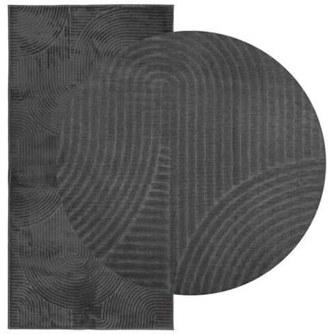 Tappeto Iza A Pelo Corto Aspetto Scandinavo Antracite 100x200cm - Foto 1