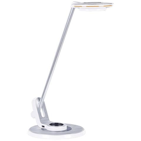 Lampada Da Scrivania A Led Corvus Con Dimmer Metallo Bianco /argento - Foto 9