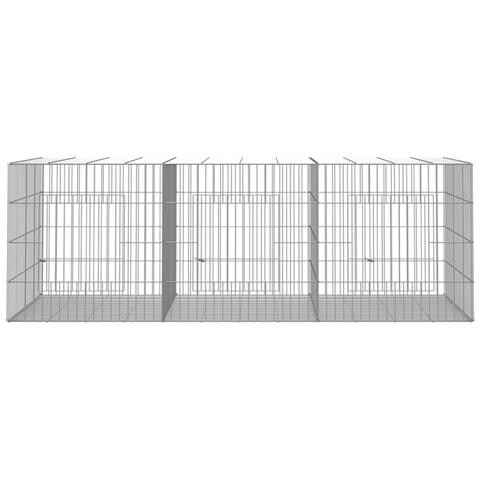 Conigliera Con 3 Pannelli 163x79x54 Cm Ferro Zincato - Foto 2