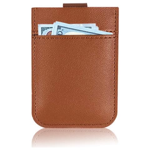 Porta Carte, Mini Portafoglio 5 Scomparti Per Carte Brown - Foto 1