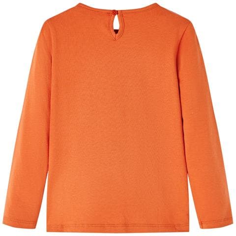 Maglietta Da Bambina A Maniche Lunghe Arancione Bruciato 128 - Foto 2