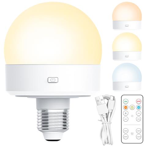 Luce Led Ricaricabile Con Telecomando - 3 Temperature Di Colore (confezione Da 2) Magnetico - Foto 1