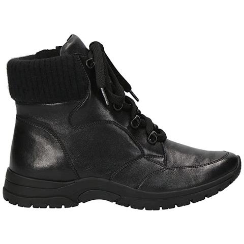 Black Casual Closed Booties Stivaletti Pelle Scarpe Donna Nero Eu 37, 9-25255-29-040 - Foto 1