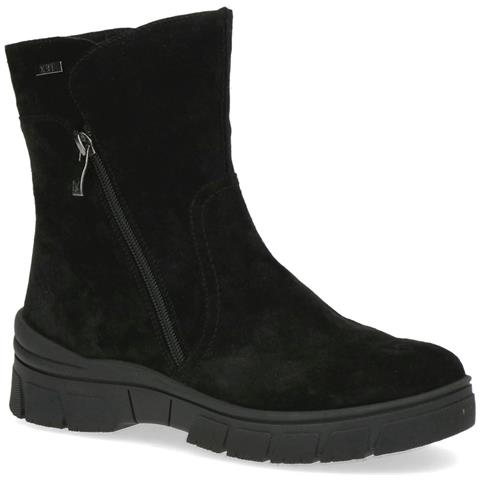 Black Suede Casual Closed Booties Stivaletti Pelle Scarpe Donna Nero Eu 38, 9-26437-41-004 - Foto 1