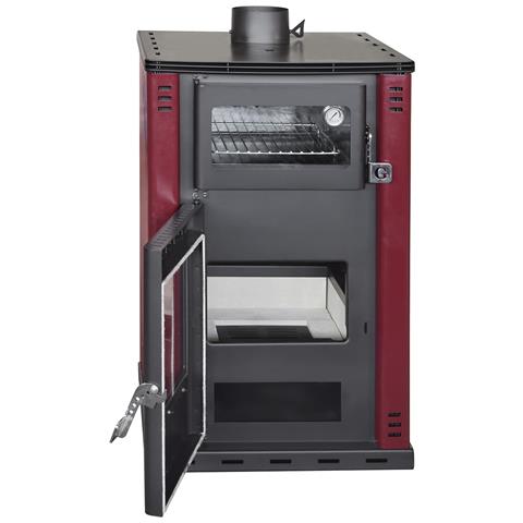 Stufa A Legna Con Forno 27,6kw Termostufa Boiler 38lt Elsa Rossa - Foto 2