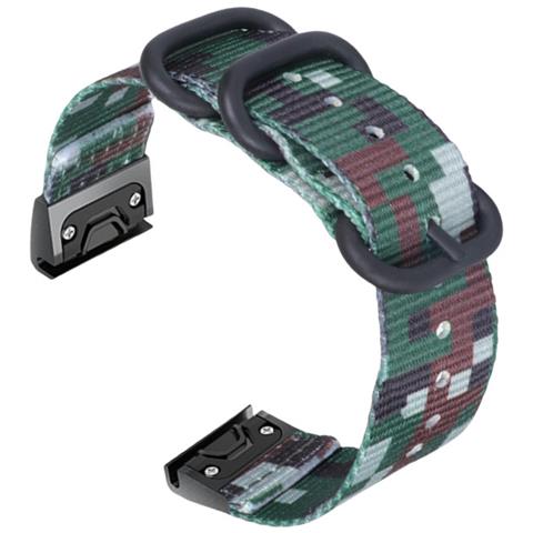 Cinturino Per Orologio Garmin Quick Release Fenix 5x 6x In Nylon Tattico 26 Mm - Foto 2