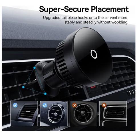 Supporto Magnetico Per Auto Serie Magpro Con Funzione Di Ricarica Wireless A 15w, Nero - Foto 5