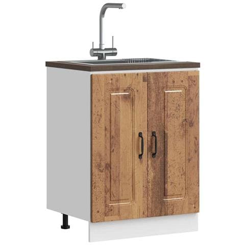 Mobile Base Lavello Kalmar Legno Vecchio 60x46x81,5 Cm - Foto 1