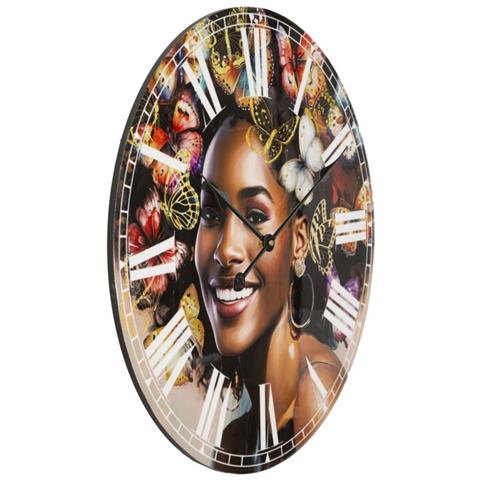 Orologio Da Parete Africa 3 - Multicolore - Mdf - 60x4,5x60 Cm - Foto 2