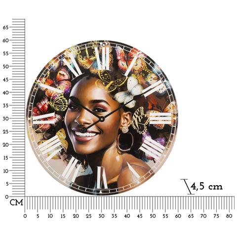 Orologio Da Parete Africa 3 - Multicolore - Mdf - 60x4,5x60 Cm - Foto 7