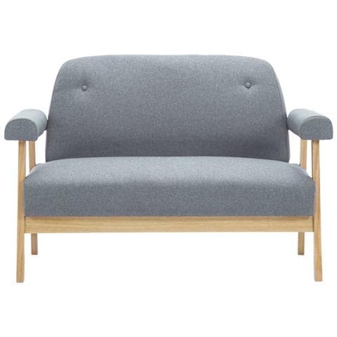 Lusso Casadino -  Divano A 2 Posti In Tessuto Grigio Chiaro - Foto 2