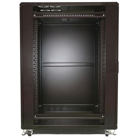 Extralink Armadio per montaggio su rack 27U 600x1000 Nero in piedi, Rack indipendenti, 27U, 1000 kg, Lucchetti, Griglie, Piedini regolabili - Foto 7