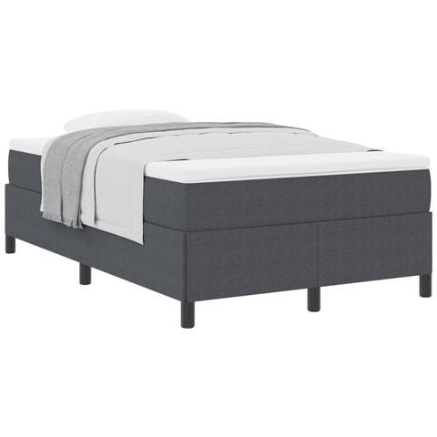 Struttura Letto Grigio Scuro 120x200 cm Tessuto A Coste - Foto 1