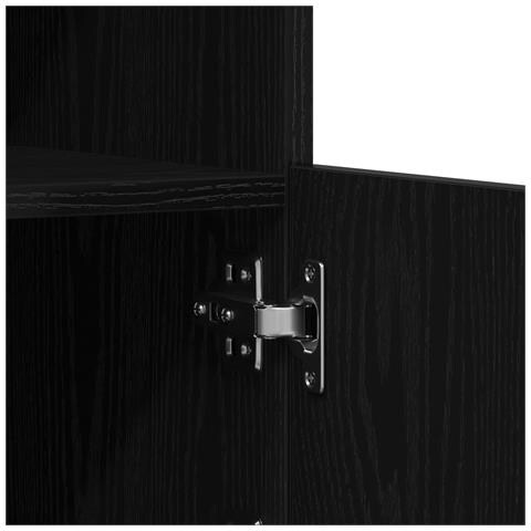 Sideboard con luci LED in rovere nero 60,5x37x67 cm - Foto 9