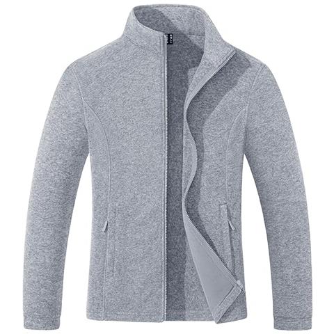 Tacvasen Giacca In Pile Da Donna Con Zip Leggera Calda Grigio Chiaro Taglia L - Foto 1