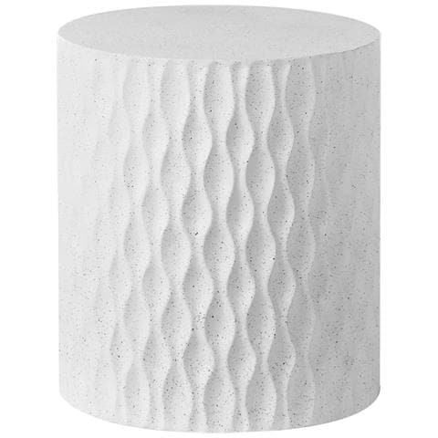Tavolino Antelao 37 Cm 37 Cm Effetto Terrazzo Bianco - Foto 2