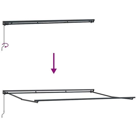 Tenda Retrattile Arancione e Marrone 450x300 cm Tessuto - Foto 9