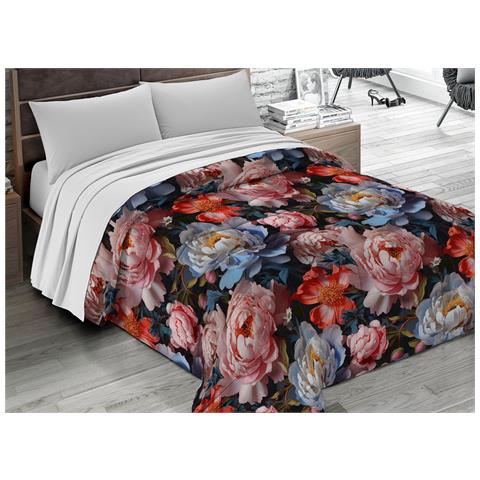 Trapunta Piumone Letto Invernale 300gr Microfibra Stampa Digitale Linea Flora 2 Piazze D6 - Foto 1