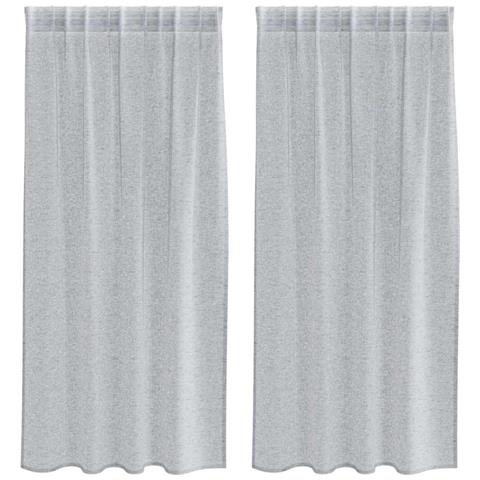 Tende con tende 2 pcs Grigio scuro Poliestere - Foto 1