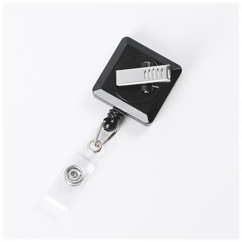 Clip Porta Badge Rotante - Porta Badge Id Retrattile Con Clip A Coccodrillo Girevole, Confezione Da 5 - Foto 2