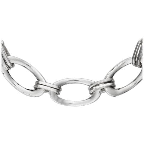 Collana Girocollo Placcata Argento Con Maglie - Foto 2