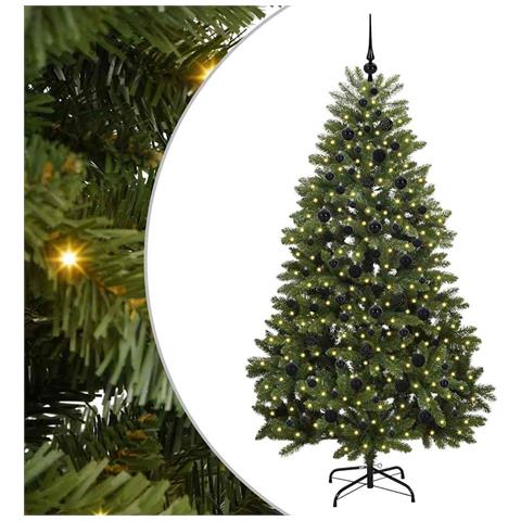 Albero di Natale artificiale Verde 210 cm PVC e Metallo - Foto 1