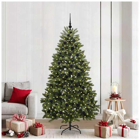 Albero di Natale artificiale Verde 210 cm PVC e Metallo - Foto 2