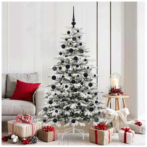 Albero di Natale Artificiale con Rami Pieghevoli Bianco 180 cm - Foto 2