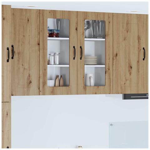 Pensile cucina 2 pcs Rovere artigianale 40 x 31 x 80 cm - Foto 2