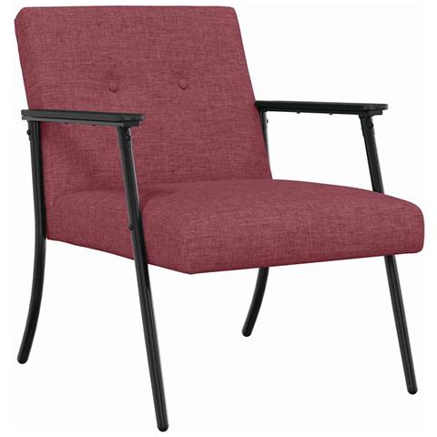 poltrona Rosso Vino 59 x 75 x 78 cm Tessuto - Foto 1