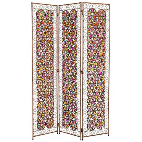 Paravento In Metallo E Acrilico Colorato 120x3x172 - Foto 1