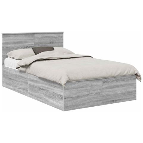 Struttura del letto con testiera Grigio Sonoma 135 x 190 cm - Foto 1
