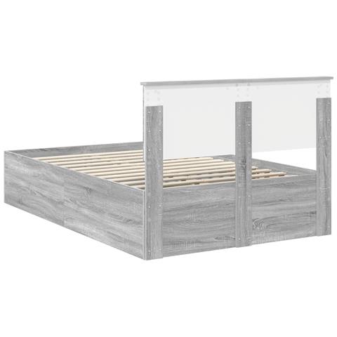 Struttura del letto con testiera Grigio Sonoma 135 x 190 cm - Foto 9