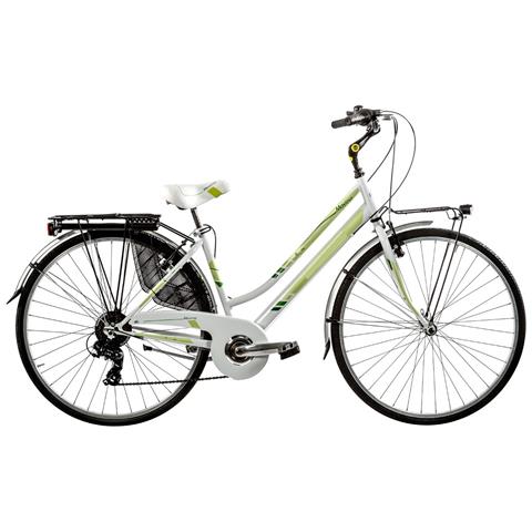 Bici Da Donna City Bike Bicicletta Misura 26 Linea Moving Lusso Cambio 6v Mov26d6vl Completa Di Accessori E Luci A Led - 44 Azzurro - Foto 3