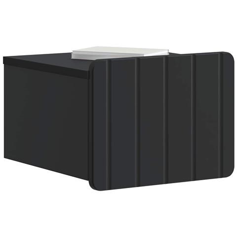 Mobiletto da notte a muro 2 pcs Nero 33 x 34,5 x 24 cm - Foto 2