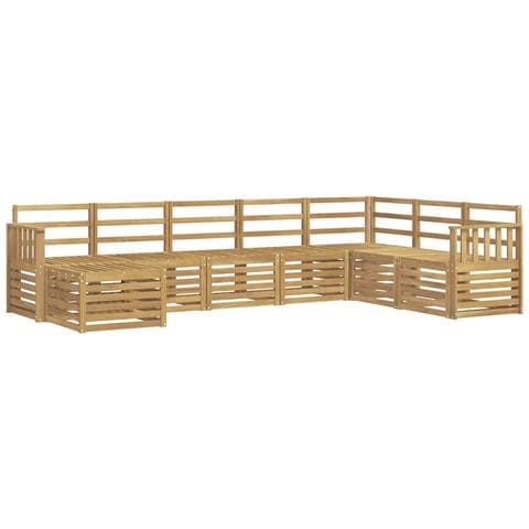 Set di divani da esterno 8 pcs Bianco 306 x 187,5 x 73 cm - Foto 1