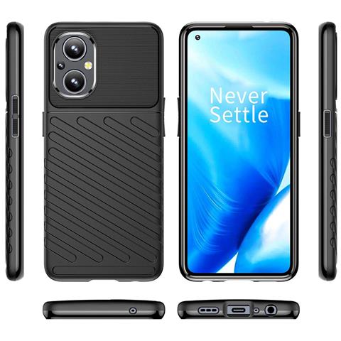 Thunder Case Custodia Flessibile E Rinforzata Per Oneplus Nord N20 5g, Nera - Foto 2