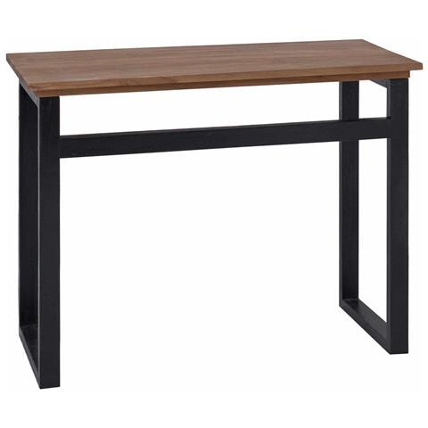 Scrivania Naturale Legno di teak solido 100 x 45 x 75cm - Foto 1