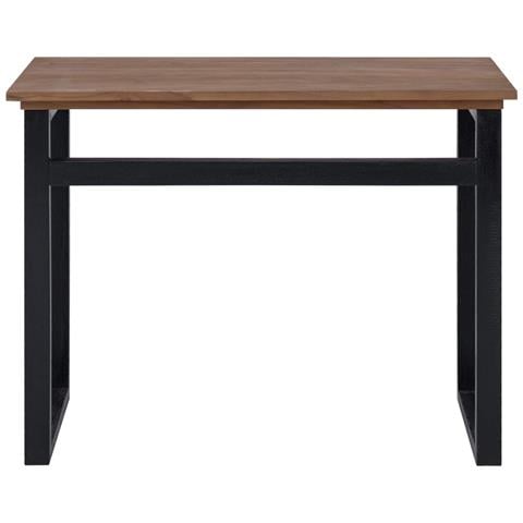 Scrivania Naturale Legno di teak solido 100 x 45 x 75cm - Foto 2